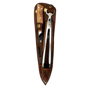 Set Cuchillo Curacaví + Tenaza Kangkawe con Funda de Cuero al Cinto + Grabado