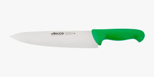 Cuchillo Cocina Arcos Medio Golpe 25cm Verde + Grabado Personalizado