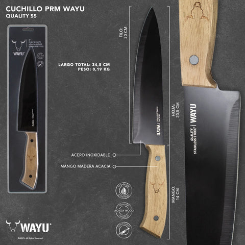 Cuchillo Cocinero Wayu + Grabado Láser