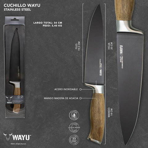 Cuchillo Wayu Profesional + Grabado Láser