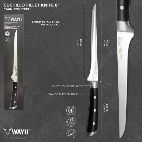 Cuchillo Fileteador Wayu + Grabado Láser
