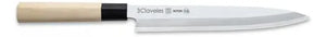 Cuchillo 3 Claveles Nipon Yanagiba 24cm Acero Inoxidable Sushi Pescado + Grabado Personalizado