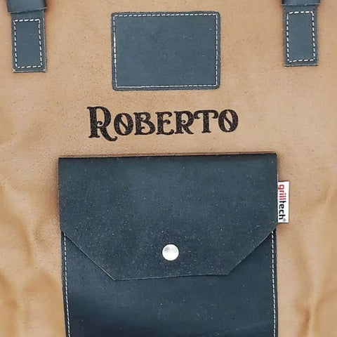 Delantal Pechera Parrillera Master Brown + Grabado Láser