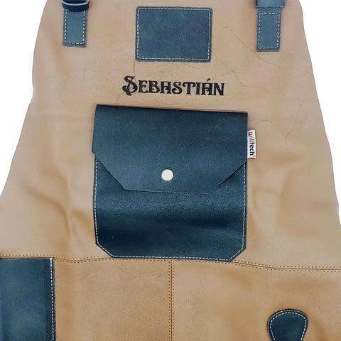 Delantal Pechera Parrillera Master Brown + Grabado Láser
