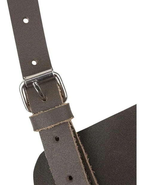 Delantal Pechera Parrillera Cuero Dark + Grabado Láser