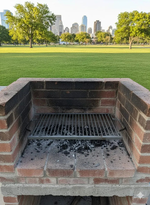 Parrilla A Carbón Leña Portátil Plegable 60x40 Camping Negro