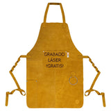 Delantal Pechera Parrillera Cuero + Grabado Gratis