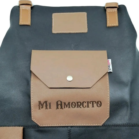Delantal Pechera Parrillera Master Black + Grabado Láser