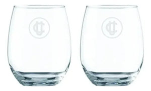 Set 2 Vasos Glasso U. Católica Premium Bar Quincho Bbq Cristal