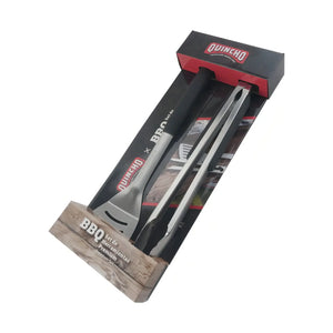 Kit Parrillero Espátula y Pinza Antideslizante