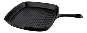 Sartén Grill Cuadrado Fierro Fundido 23cm Hierro Lugano Negro