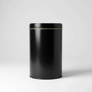 Lata Yerbera Cinlíndrica Negra Mate Matero + Grabado Laser Negro