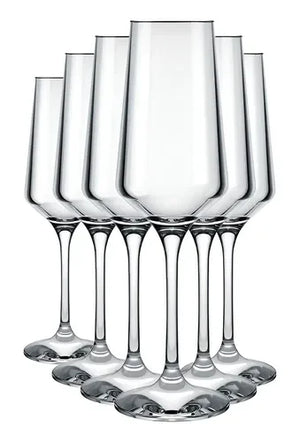 6 Copas Champagne Flauta Espumante 225cc Premium Nadir Transparente