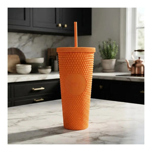 Vaso Tumbler Keep 710 ml con Bombilla Amarillo + Grabado Personalizado