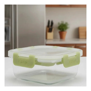 Contenedor Hermético de Vidrio Keep 520 ml Verde