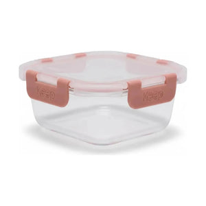 Contenedor Hermético de Vidrio Keep 520 ml Coral