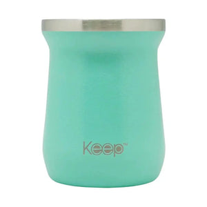 Mate Térmico Keep Martillado 300 ml Celeste + Grabado Personalizado