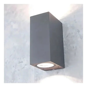 Aplique LED Exterior 2x5W Luz Cálida Gris