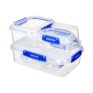 Set 6 Contenedores Herméticos Sistema Klip It Plus