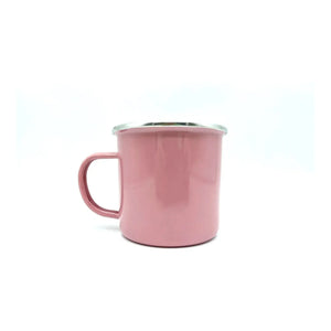 Mug Enlozado Keep 460 ml Rosa + Grabado Personalizado