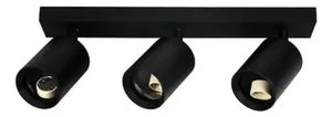 Aplique 3 Focos Dirigibles GU10 Negro