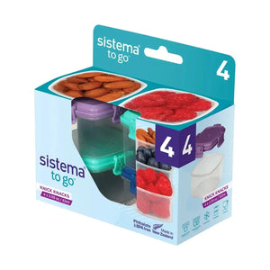 Set 4 Contenedores Herméticos Sistema Knick Knacks 62 ml