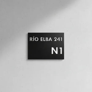 Número de Casa Cuadrado 30x30 Negro