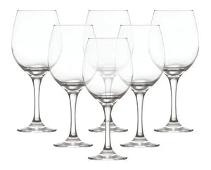 Set 6 Copas Nadir Barone Vidrio 490ml Para Vino Y Agua Transparente