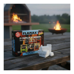 Iniciador de Fuego Quincho Flamax 32 Pastillas para Parrilla