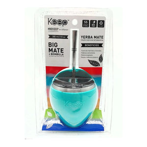 Mate Keep 300 ml con Bombilla Celeste