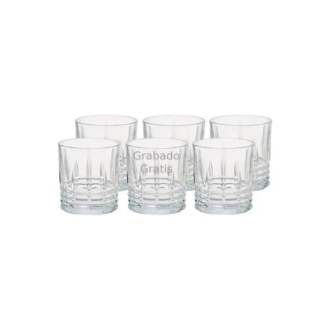 Set 6 Vasos Whisky + Grabado Láser