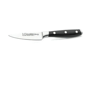 Cuchillo Verdurero 3 Claveles Forjado 9 cm Negro + Grabado Personalizado