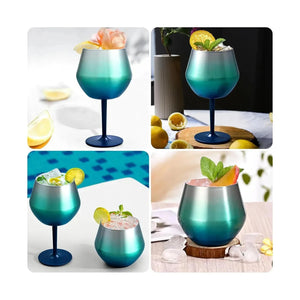 Copa Taca Brasil 400ml Celeste Doble Pared