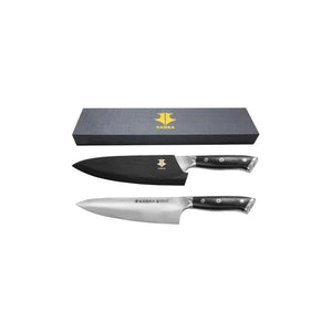 Cuchillo Chef Acero Alemán Kanka 8" — Funda Madera + Grabado Personalizado