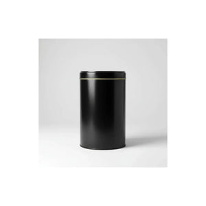 Lata Yerbera Cilíndrica para Mate Negra + Grabado Personalizado