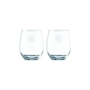 Set 2 Vasos Glasso U. Católica Premium Bar Quincho Bbq Cristal
