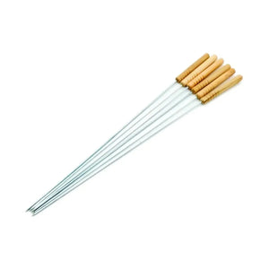 Set 6 Pinchos 42cm Acero Inoxidable para Anticuchos y Asado