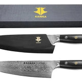 Cuchillo Acero Damasco Martillado 8 Pulgadas + Grabado Láser