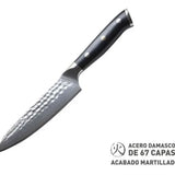 Cuchillo Acero Damasco Multiuso + Grabado Láser