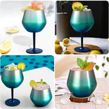 Copa Taca Brasil 400ml Celeste Doble Pared