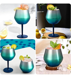 Copa Taca Brasil 400ml Celeste Doble Pared