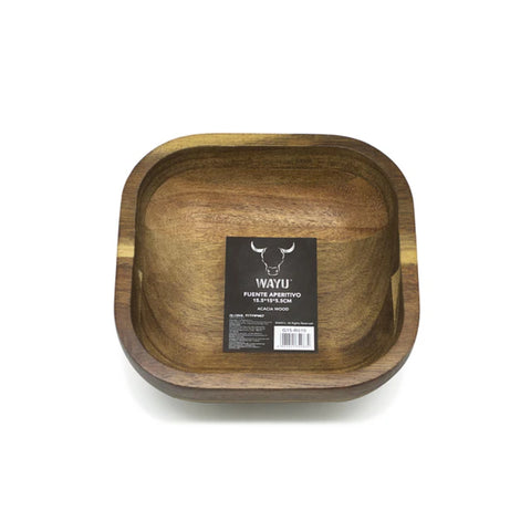 Bowl Fuente Aperitivo Madera Wayu 16x16x6cm Parrilla Quincho