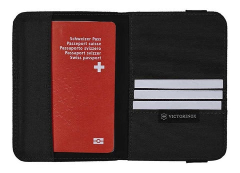 Porta Pasaporte Victorinox Rfid Negro Tarjetas Organizador