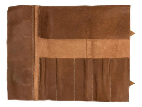 Bolso Porta 5 Cuchillos Grilltech Cuero + Grabado Láser