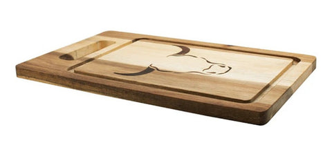 Tabla De Cortar Picar Carne Acacia 33cm Wayu Asado Parrilla