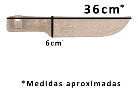 Funda De Cuero Cuchillo Medio Golpe + Grabado Láser Gratis