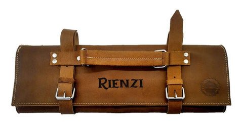 Bolso Porta 5 Cuchillos Grilltech Cuero + Grabado Láser
