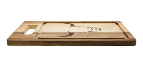 Tabla De Cortar Picar Carne Acacia 33cm Wayu Asado Parrilla
