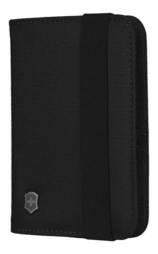 Porta Pasaporte Victorinox Rfid Negro Tarjetas Organizador