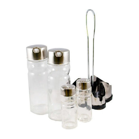 Set De Alcuza Vidrio Clásica 5 Piezas Allegra Premium